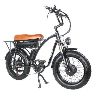 2000 Watt Dual-Motor-Elektrofahrrad mit Hinterhub-Motorposition und 3 Stunden Ladezeit