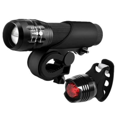 3 in 1 USB Wiederaufladbare LED Wasserdicht Superhell Zoom Scheinwerfer Hinterlicht 50g Gewicht