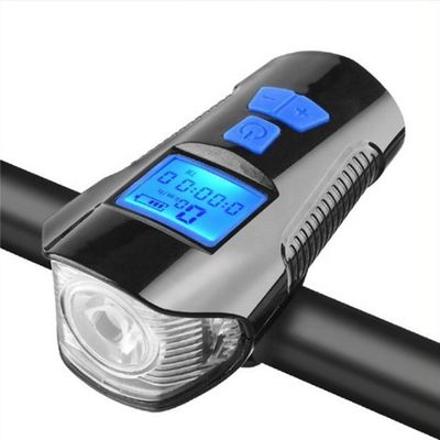 Schwarzes USB-Ladegerät Fahrrad Frontlicht Taschenlampe Lenker Fahrradkopf Licht Geschwindigkeitsmesser Lcd-Bildschirm