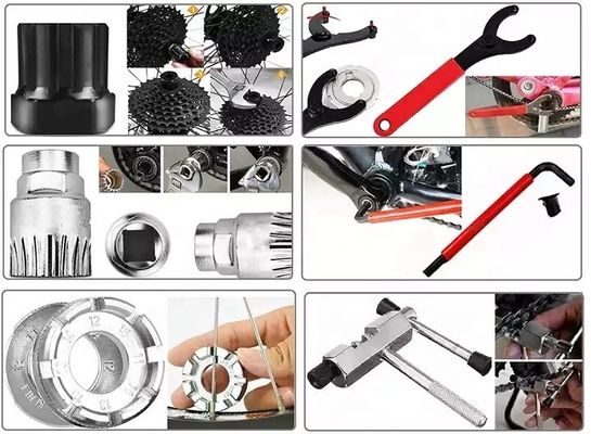 Portable Bike Repair Tool Kit 44 Stück für Mountain- und Roadbikes Verpackungsgröße 34*32.5*28cm