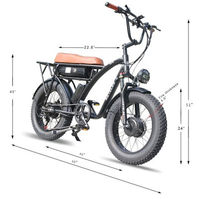48V 23Ah Lithiumbatterie Elektrofahrrad mit mechanischer Scheibenbremse und leistungsstarkem Motor