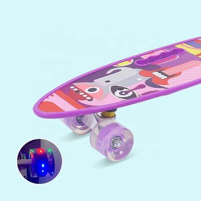 Flat-Platte Handheld Small Fish Board gedruckt Skateboard Vierrad-Flash Mobilität Scooter für Jungen und Mädchen