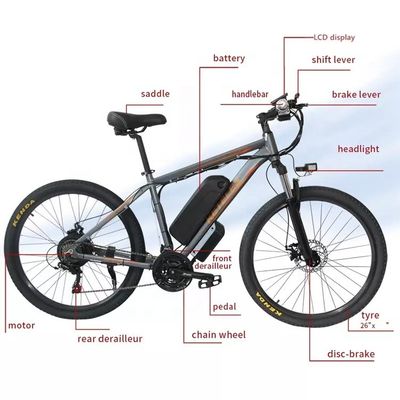 48V 18Ah Lithium-Batterie Elektro Mountainbike 250W Motor 26&quot; E-Bike EU Lagerhaus