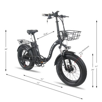 EU Stock 250W Motor 15AH Lithiumbatterie Klapp E-Bike mit und 20x4.0 Zoll Fettreifen