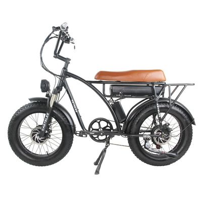 2000 Watt Dual-Motor-Elektrofahrrad mit Hinterhub-Motorposition und 3 Stunden Ladezeit