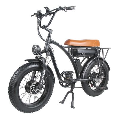 2000 Watt Dual-Motor-Elektrofahrrad mit Hinterhub-Motorposition und 3 Stunden Ladezeit