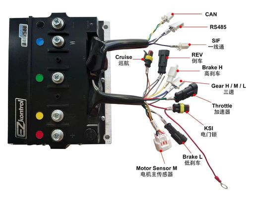 48V 27 Geschwindigkeit Bürstenloser Gleichspannungsteuerung mit Bluetooth für 3KW-20KW Elektro-Hybridfahrräder