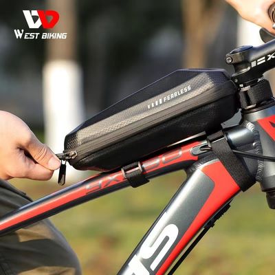 WEST BIKING 1-1.5L Fahrradtasche wasserdichte EVA-Harde Schale und 145g für Fahrradrahmen