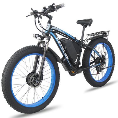 26AH 2000W Hochleistungs-Zwei-Rad-Antrieb-Doppelmotor-Elektrobike mit 26x4.0 Zoll-Fettreifen