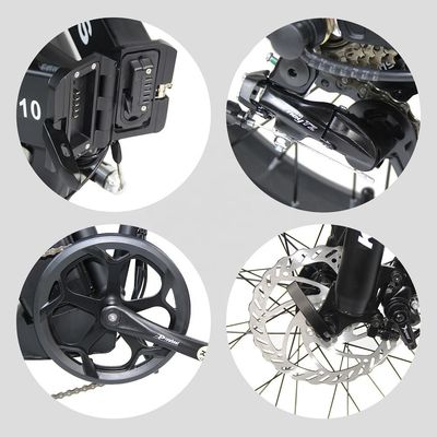 2024 Direct 20x4.0 Inch Fettreifen Klapp E-Bike 1000W mit 7 Geschwindigkeitsgetriebe Hinterhub Motor