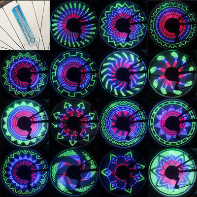 32 LED-Flash Spoke-Lampe für 24 Zoll Rad Batteriebetriebene Außenradleuchten