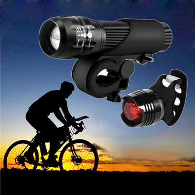 3 in 1 USB Wiederaufladbare LED Wasserdicht Superhell Zoom Scheinwerfer Hinterlicht 50g Gewicht
