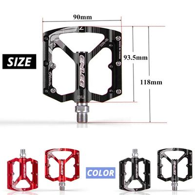 2021 ENLEE Rot/schwarze Aluminiumlegierung Ultraleichte Pedalle für Mountain Bike Road Bike