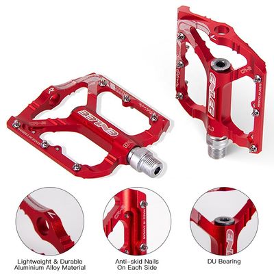 2021 ENLEE Rot/schwarze Aluminiumlegierung Ultraleichte Pedalle für Mountain Bike Road Bike