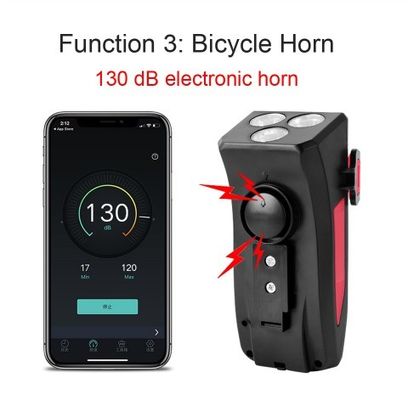 USB Wiederaufladbare LED Fahrrad Scheinwerfer Fahrrad Horn Telefonhalter Powerbank für Nachtfahren
