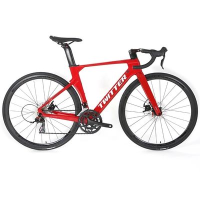TWITTER Offroad Carbon Pedals 24 Speed Road Bike mit Scheibenbremsen und Carbonfaserrahmen