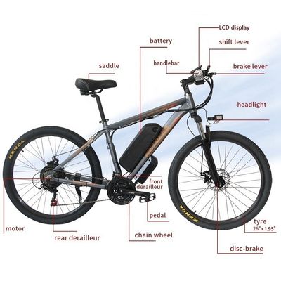 Erleben Sie die Leistung des professionellen 26&quot; K820 Mountain E-Bike 48V 350W Hinterhub Motor