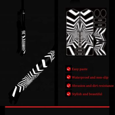 2021 ENLEE Reflective Fork Aufkleber MTB Road Bike/Scooter 3D Schutzfilm Fahrradzubehör