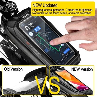 Wasserdichtes 6.6in Telefongehäuse Touchscreen-Tasche für MTB Pack 1L Kapazität Fahrradzubehör