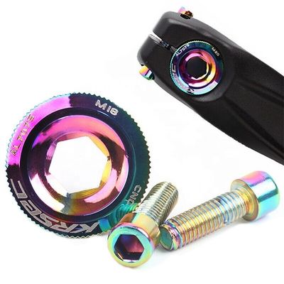 Kategorie CRANK 2021 Farbenfrohe Aluminium-Fahrradteile M18/M20 MTB Crankset Cover Schraube
